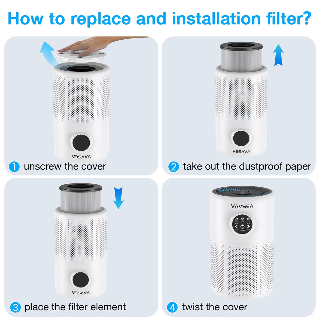 Transform Your Living Space with the VAVSEA HEPA Air Purifier – Powerful Odor and Allergen Removal for Large Rooms up to 1350 Sq.Ft!
