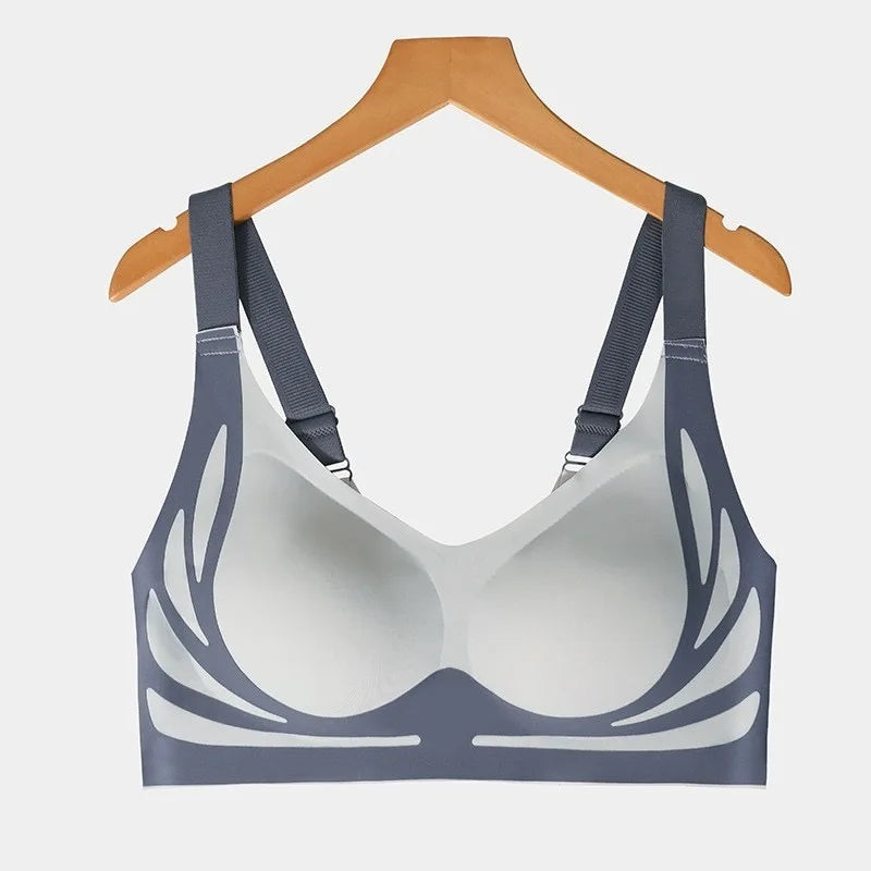 Powerful Push up Seamless Bra Women Gathered up Wireless Bra Soft Full Coverage Support Adjustable Underwear anti Sagging Bra