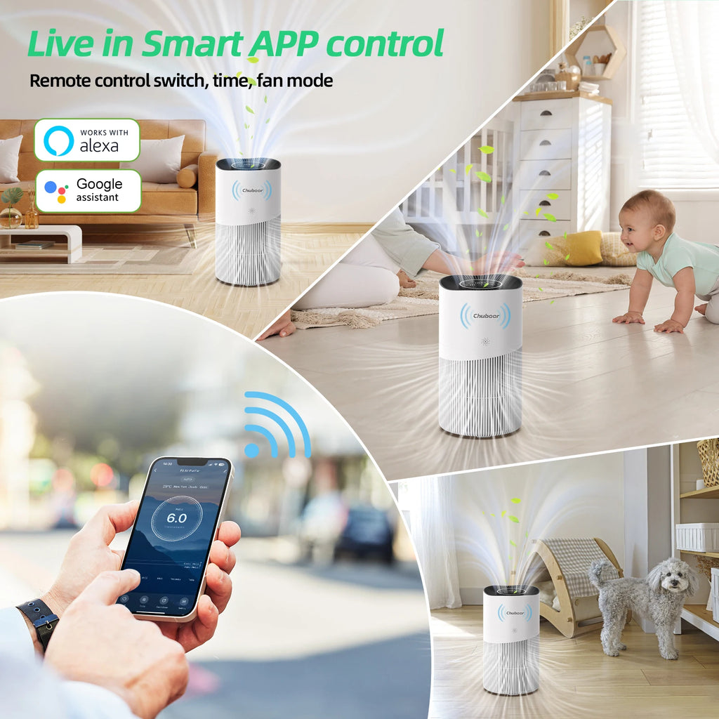 Transform Your Home with the Ultimate Pet-Friendly Air Purifier: H13 HEPA Technology for 99.97% Odor Removal and Fresh, Clean Air in Spaces Up to 120m²