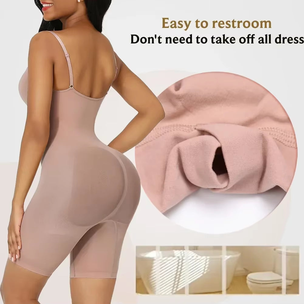One Piece Shapewear Bodysuit Tummy Control Waist Cincher Slimming Seamless Lifting Underwear for Women